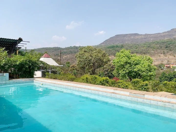 swimming pool in mountain area